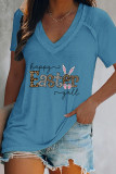 Happy Easter Y'All, Easter V Neck Graphic Tee