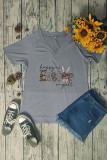 Happy Easter Y'All, Easter V Neck Graphic Tee