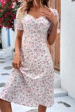 Ruffle Sleeves Floral Dress 
