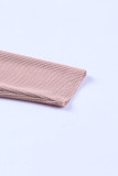 Pink Notch Collar Lightweight Knit Crop Top