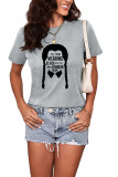 Wednesday,I'll stop wearing black when they make a darker color Graphic Printed Short Sleeve T Shirt Unishe Wholesale