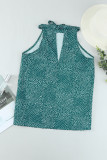 Green Dotted Print Tank with Slit