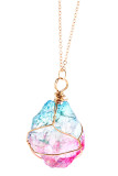 Multicolor Stone Necklace MOQ 5pcs