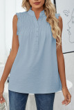 Frilled Button Down Tank Top