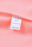 Pink Square Neck Puff Sleeve Ruffled Peplum Top