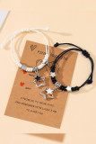 Star Pedant Cord Couple Bracelet MOQ 5pcs