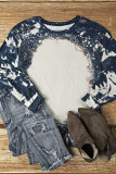 Multicolor Vintage Bleached Burning Vibe Pullover