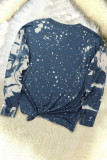 Multicolor Vintage Bleached Burning Vibe Pullover