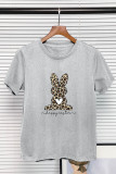 Happy Easter Leopard Bunny Short Sleeve T Shirt Unishe Wholesale