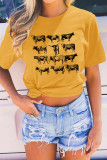 Cow Printed Short Sleeve T Shirt Unishe Wholesale