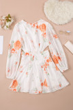 Long Sleeve Cut-out Floral Dress