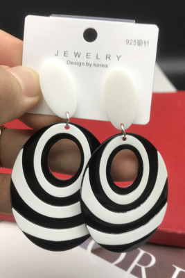 Color Block Big Circle Earrings MOQ 5pcs