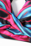 Geometric Tie Dye Printed Twisted Bikini Set