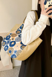 Geometric Floral Splicing Printed Tote Handbag MOQ 3pcs