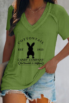 Cottontail V Neck Graphic Tee