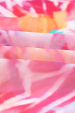 Multicolor Tie-dye Tassel Trim Kimono