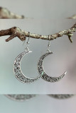 Moon Shape Metal Earrings MOQ 5PCS