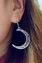 Moon Shape Metal Earrings MOQ 5PCS