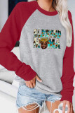 Western Blessed Cow Mama Gnomes Long Sleeve Top