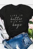 Life Is Better With My Boys Short Sleeve T Shirt