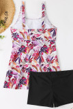 Flower Print 2PCS Swimwear Set 