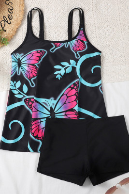 Tie Dye Butterfly Print 2PCS Bikini Set 