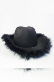 Fur Edge Jazz Hat MOQ 3pcs