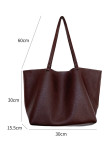 Large Capacity PU Leather Tote Bag 