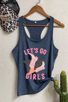 Let's Go Girls Cowgirl Boots Star Tank Top