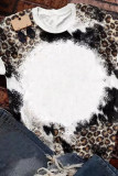Blank Apparel -  Leopard Mix Animal Print Bleached T Shirt