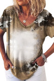 Blank Apparel -  Brown Western Cow Spotted Bleached T Shirt