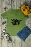 Cow V Neck Graphic Tee