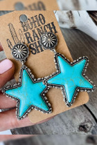 Turquoise Star Western Earrings MOQ 5pcs