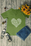 Kindness Heart V Neck Graphic Tee
