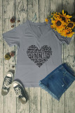 Kindness Heart V Neck Graphic Tee