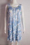 Tie Dye Print Sleeveless Tank Dress