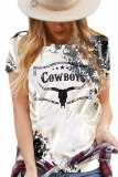 Gray Western Cow Horn Graphic Tee