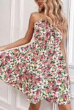 Ruffles Front Tie Cami Floral Dress