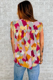 Multicolor Abstract Printed Flutter Tank