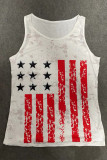 Independence Day US Flag Print Tank Top  