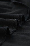 Black Plus Size Flutter Sleeve Top