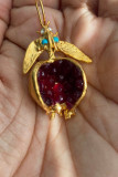 Alloy Pomegranate Earrings MOQ 5pcs