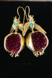 Alloy Pomegranate Earrings MOQ 5pcs