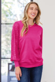 Rose Sequin Puff Sleeve Top