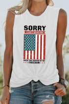 Sorry I Can't Hear You Over The Sound Of My Freedom Print Tank Top