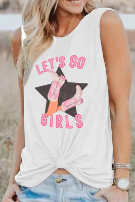 let's Go Girls Printed Tank Top