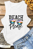 Beach Plwase  Printed Tank Top