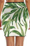 Floral Chiffon Ruched Beach Skirt Dress