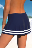 Blue Nautical Striped Skirt Style Tankini Set
