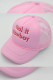 Pink Cool It Cowboy Baseball Hat MOQ 3pcs